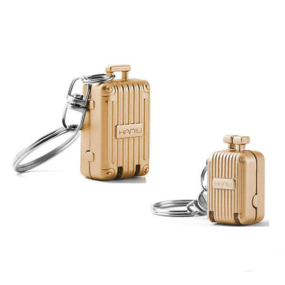 Exquisite Luggage Keychain Nail Cutter – Foldable Stainless Steel Nail Clippers, Rotary Toenail & Fingernail Manicure Trimmer