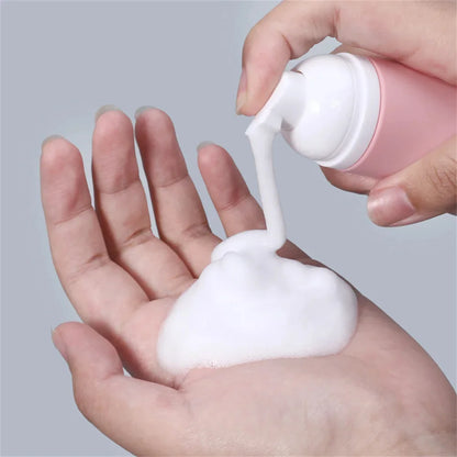 60ml Small Foam Dispenser Pump Bottle - Refillable Plastic Soap Container for Travel, Cleaning & Cosmetics Packaging