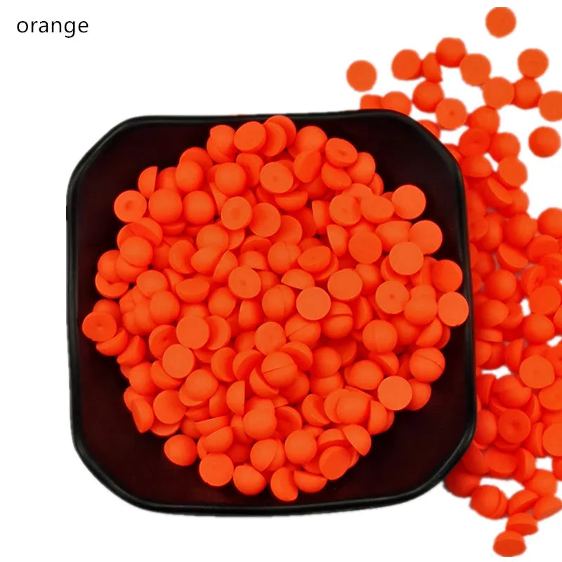 ABS Flat Half Round Beads - 6mm & 10mm Matte Plastic Beads for Clothing Accessories