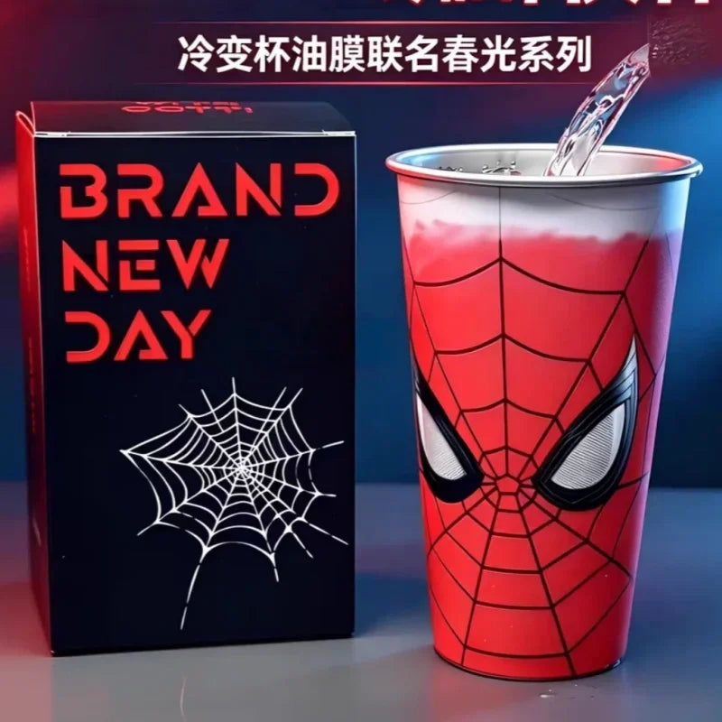 Spider-Man Temperature Changing Stainless Steel Cup - Cold-Sensitive Movie Collectible Gift