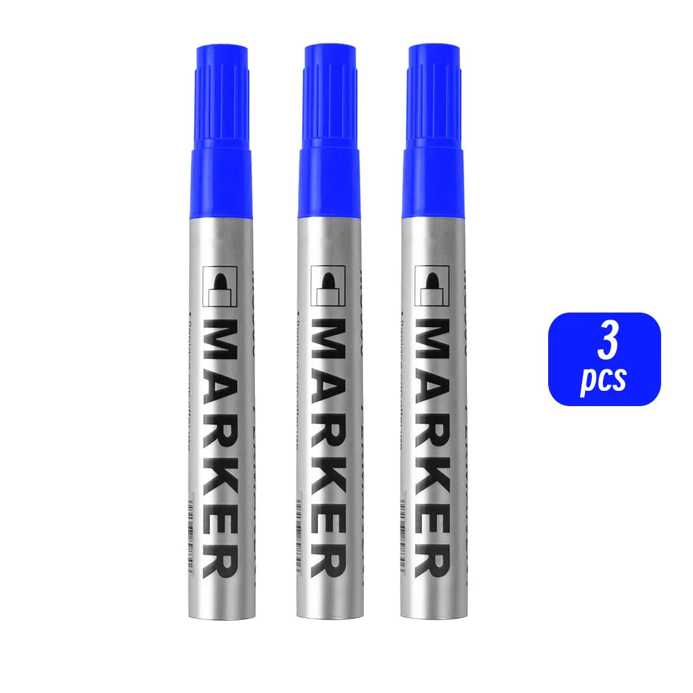 Permanent Waterproof Paint Marker Pen – Quick-Dry Black Ink for Tires, Oily Surfaces & Signature Writing Stationery Tool