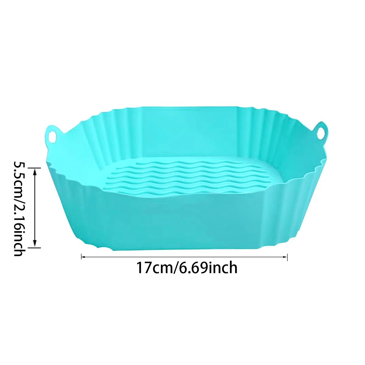 Reusable Silicone Air Fryer Liner Basket with Non-Stick Baking Tray & Pizza Pan for Kitchen Cooking