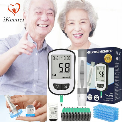 VivaChek Digital Blood Glucose Meter Kit - 5-Second Blood Sugar Testing with 50 Test Strips, Lancets and 5 Testing Modes
