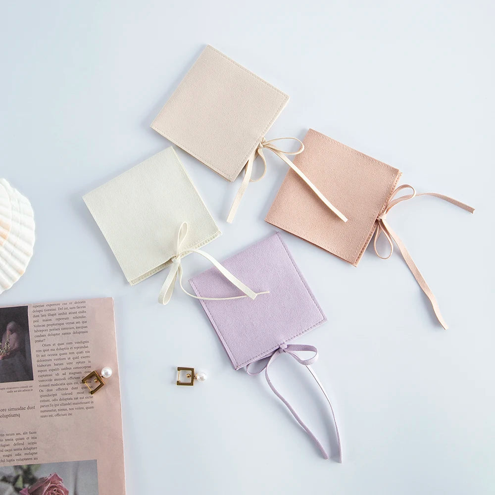 10PCS Velvet Jewelry Gift Pouches - Elegant Wedding Favor Bags & Microfiber Cosmetic Storage Bags
