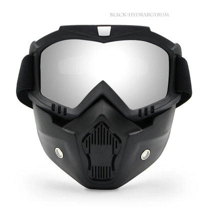 Versatile Tactical Face Mask with Detachable Protective Goggles – 6 Colors for Kids’ Outdoor Activities & Adventure Gifts