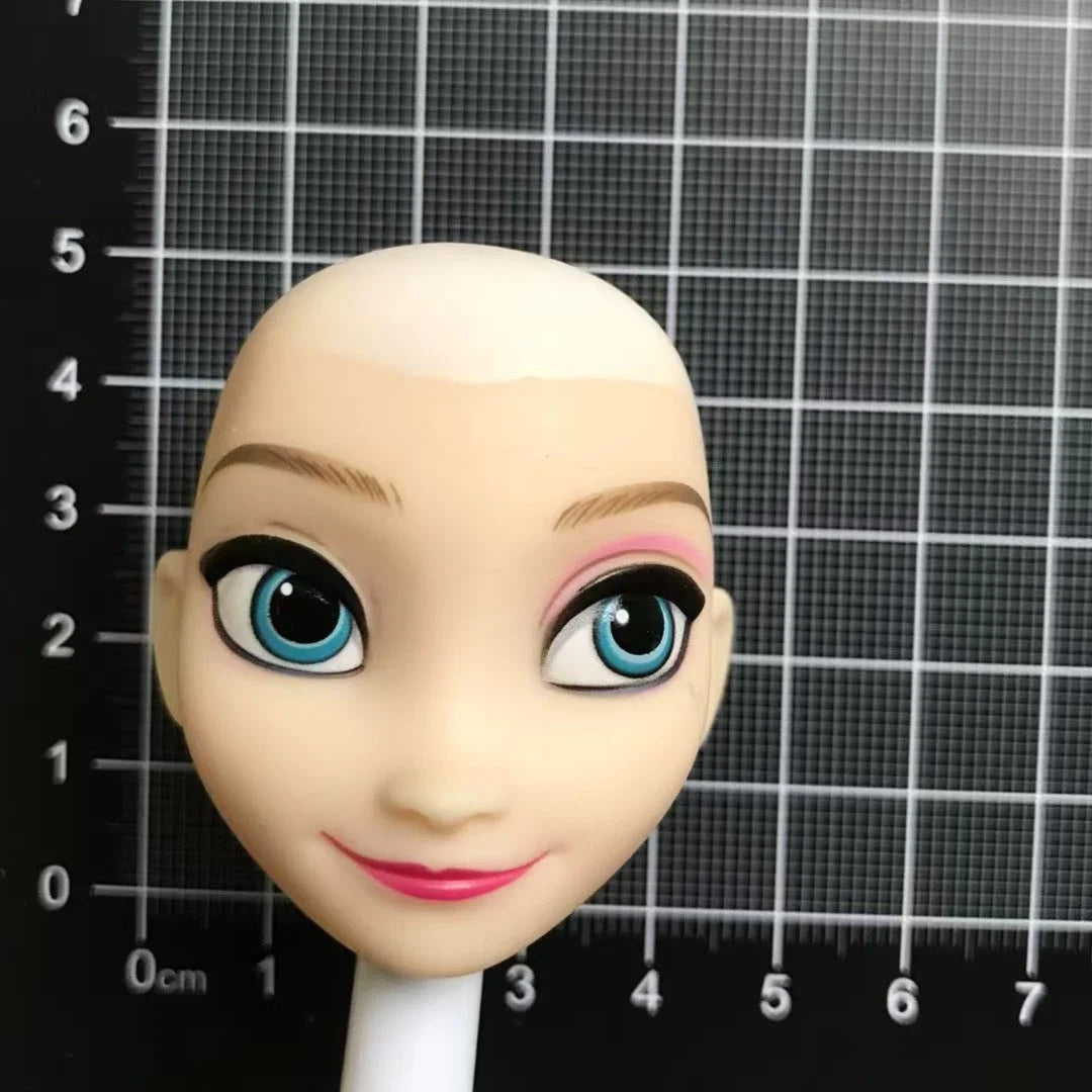 DISNEY Doll Heads – Bald Red Hair King, Queen & Alice with Makeup for DIY Dressing & Accessories