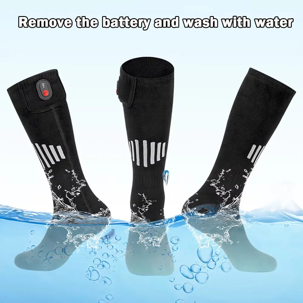 Rechargeable Heated Socks with Battery Box – Thermal Anti-Cold Winter Socks for Men & Women, Outdoor Camping, Ski & Sports Comfort Socks