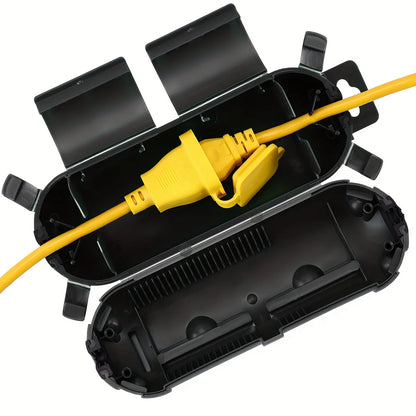 Water-Resistant Extension Cord Plug Safety Cover – Protective Electrical Connection Box for Indoor & Outdoor Use, Holiday Lights & Appliances