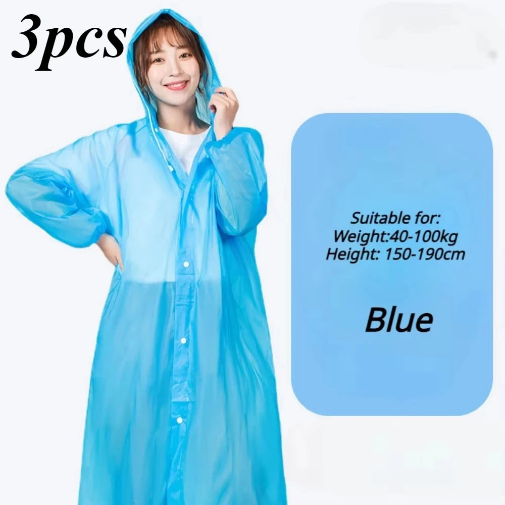 Waterproof Adult Raincoat – Lightweight, Portable, Reusable Poncho for Travel, Outdoor & Fashion Rainwear