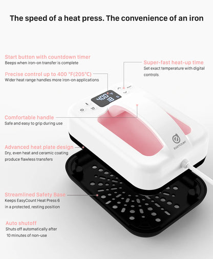 7x5 Portable Heat Press Machine – Fast Heating Sublimation Press for T-Shirts, Beginner & Home Business Friendly