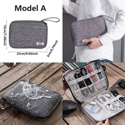 Waterproof Travel Cable Organizer Bag – Portable Digital Storage Pouch for Electronic Accessories