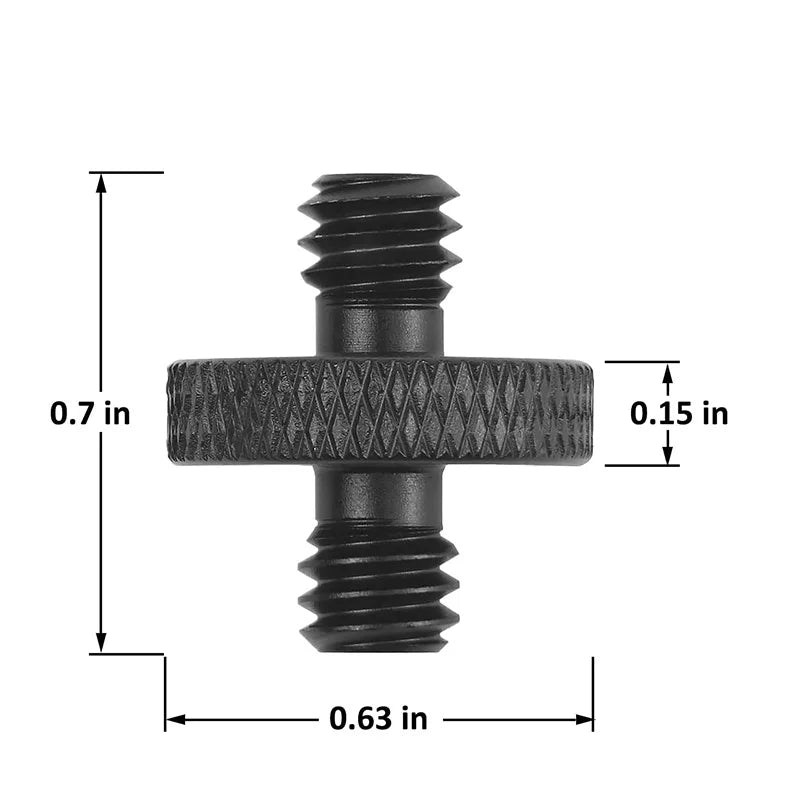 1/4 Inch Male Tripod Screw Adapter - Double Head Threaded Stud Converter for Camera Tripod Microphone Mount Accessories