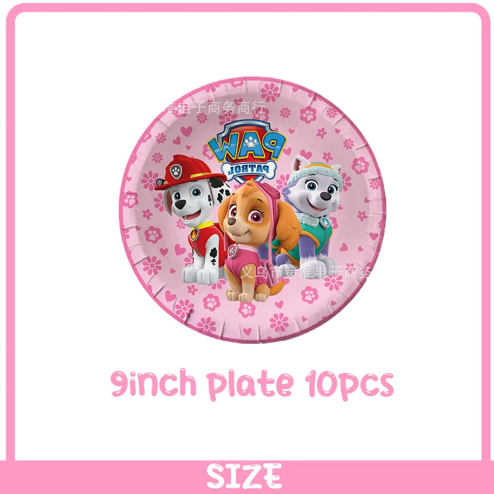 PAW Patrol Skye Pink Birthday Party Decorations Set – Foil Balloon Backdrop, Disposable Tableware & Baby Shower Supplies for Girls Kids Gifts