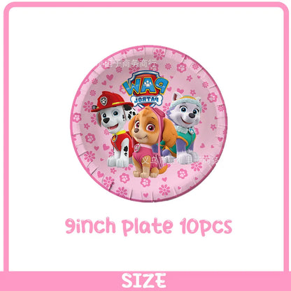 PAW Patrol Skye Pink Birthday Party Decorations Set – Foil Balloon Backdrop, Disposable Tableware & Baby Shower Supplies for Girls Kids Gifts