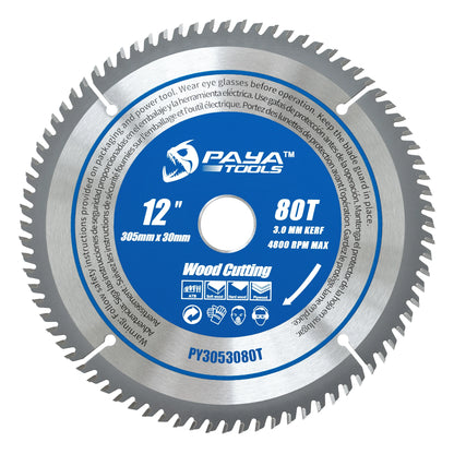 PAYA TCT Circular Saw Blade - ATB Framing Blade for Wood Cutting, TÜV Rheinland Tested & Certified