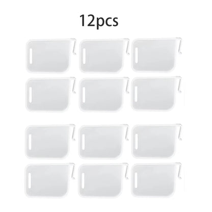 8/12/16 Pc Adjustable Refrigerator Storage Divider – Snap-On Fridge Door Shelf Organizer Bins, Plastic Container Separator