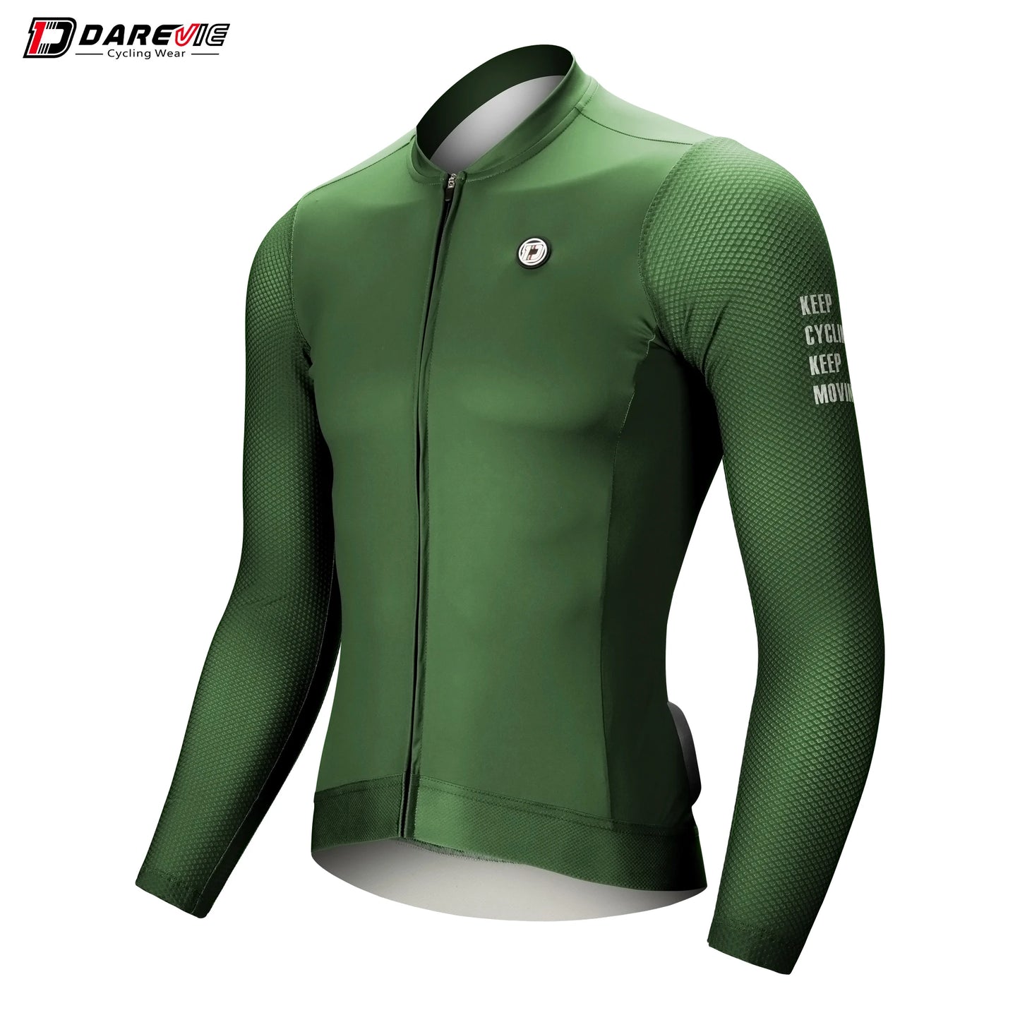 DAREVIE SPF 50+ Long Sleeve Cycling Jersey – Breathable Training Fit, Unisex Lightweight Cycling Maillot for Men & Women Small Size