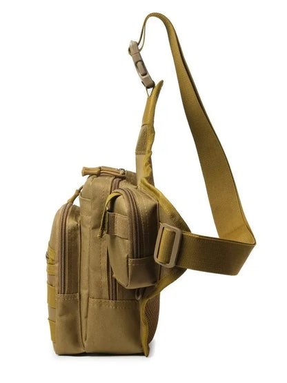 Camping Climbing Bag - Tactical Chest Pouch for Men, Cycling, Hiking, Travel, Outdoor Sports, Molle Crossbody Fanny Pack