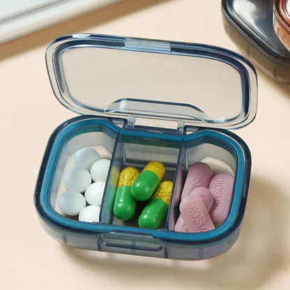 Mini Medicine Pill Box – Portable Drug Storage, Pills Dispenser & Organizer, Tablet Container Case