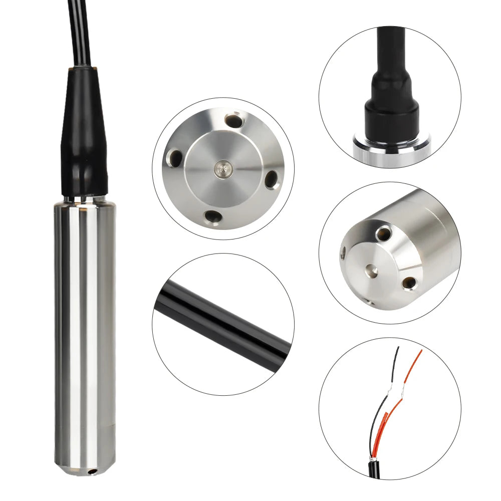 Level Sensor Transmitter – 4-20mA, 0-5V, 0-10V RS485 Output Liquid Level Probe Detector with Float Switch Controller