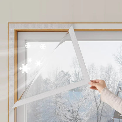 Winter Insulated Window Curtains – Thick Transparent Plastic, Windproof & Cold-Proof Sealing Screens