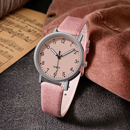 Vintage Women’s Quartz Watch – Leather Strap Wristwatch, Elegant Ladies Watch Gift