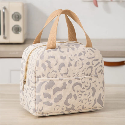 Ink Pattern Insulated Lunch Bag - Bento Box Cooler Tote with Ice Pack for Travel & Picnic