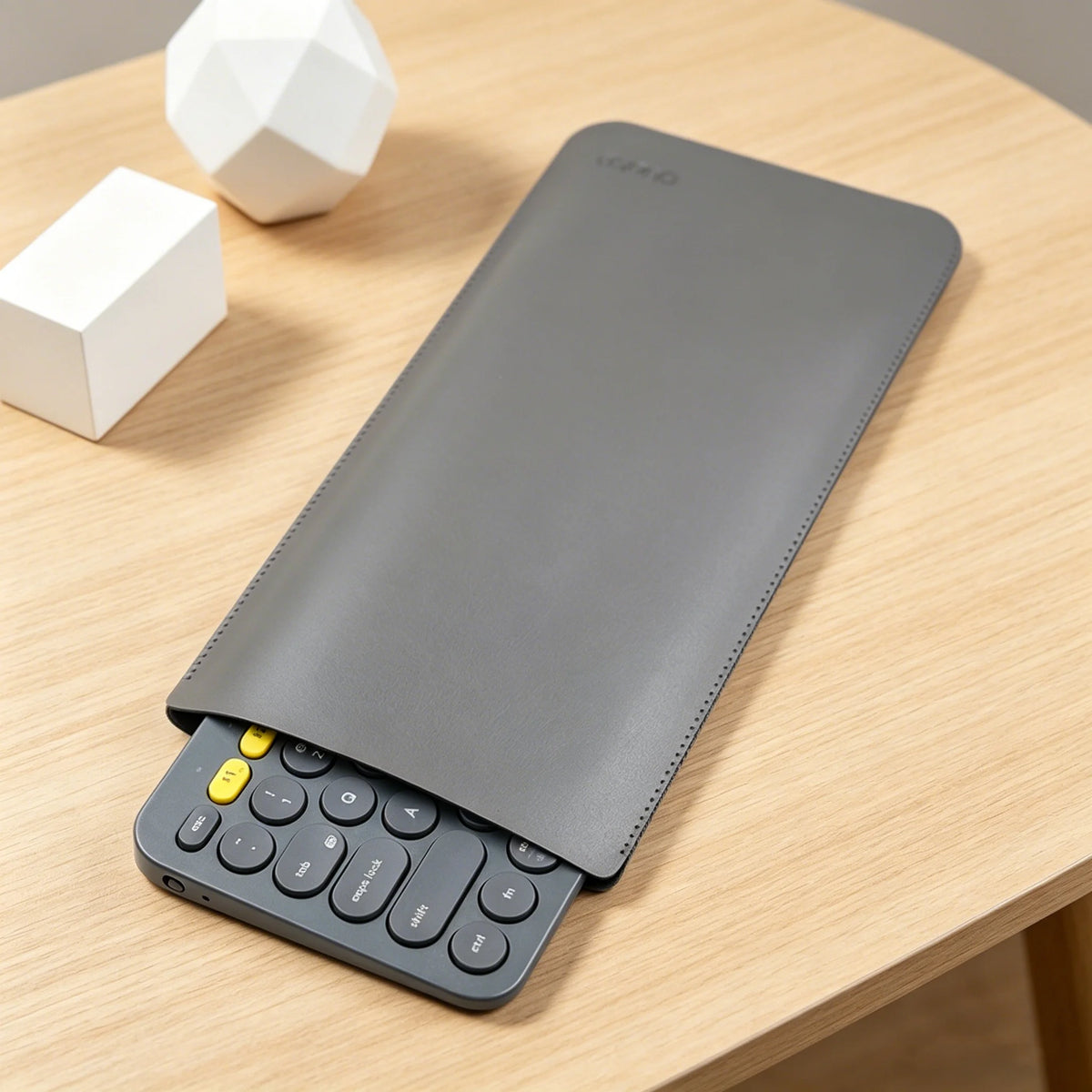 Ultra-Thin PU Leather Keyboard Sleeve - Slim Protective Pouch for Magic Keyboard 2nd/3rd Gen & Logitech K380