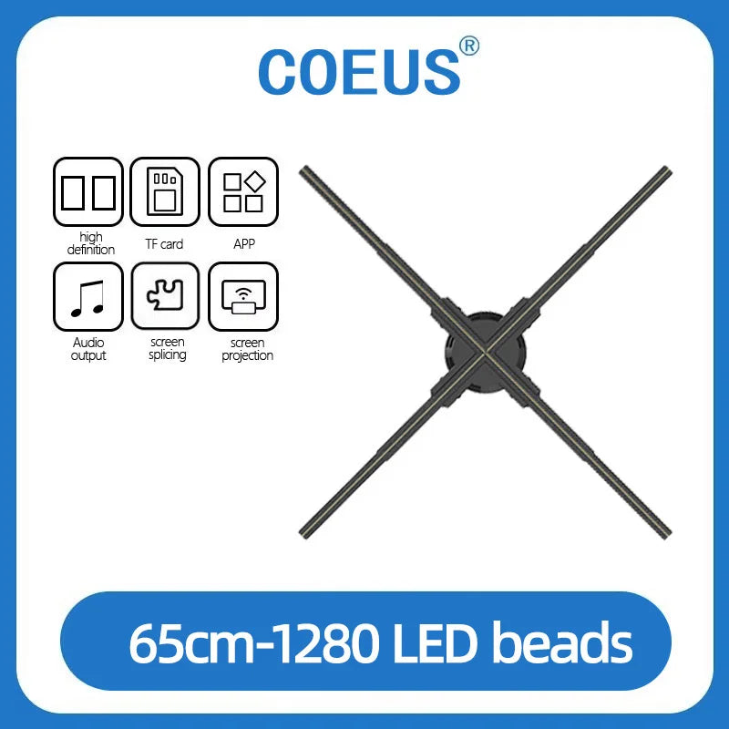 Hologram 3D Fan Projector | LED Advertising Display with Image & Video Support