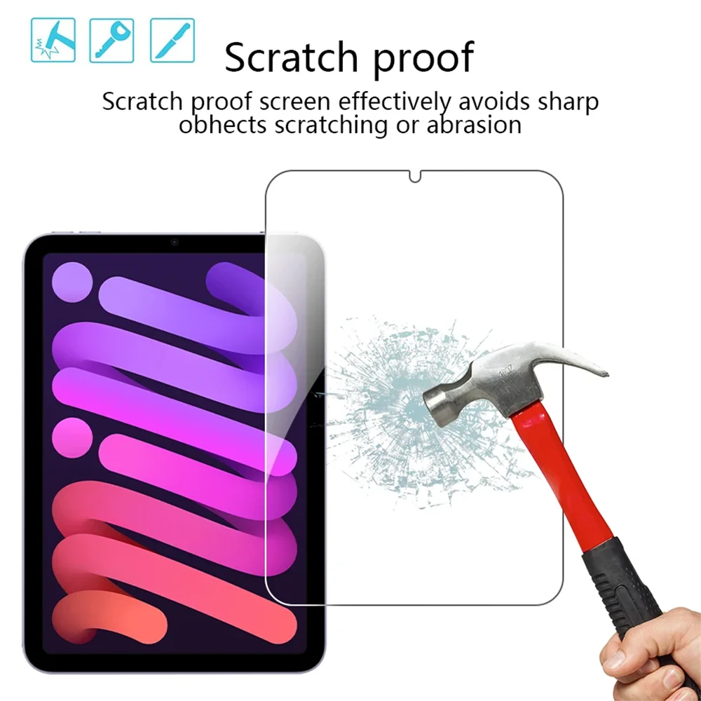 2PCS 9H Tempered Glass Screen Protector for iPad (10.2/9.7/10.5/10.9/11) Pro, Air & Mini – Anti-Scratch HD Protective Film