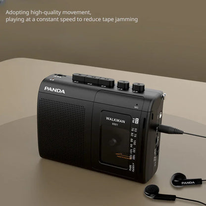 Portable Tape AM/FM Radio – Retro Cassette Music Player Walkman with Loudspeaker & 3.5mm Headphone Support