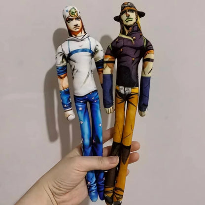 28cm JoJo's Bizarre Adventure Plush Doll - Jotaro, Joseph, Gyro & Johnny Anime Collectible Cosplay Gift