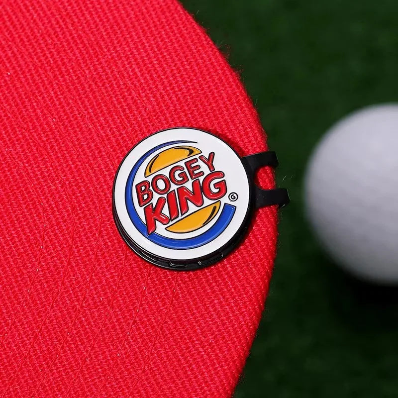 Bogey Ball King Golf Hat Clips – Magnetic Golf Ball Marker, Trendy Cap Clip Jewelry Gift for Golf Lovers