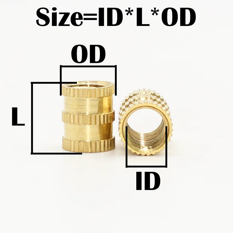 Heat Set Insert Tool Kit for 3D Printing – M2–M8 Brass Threaded Copper Nuts & Soldering Iron Tips