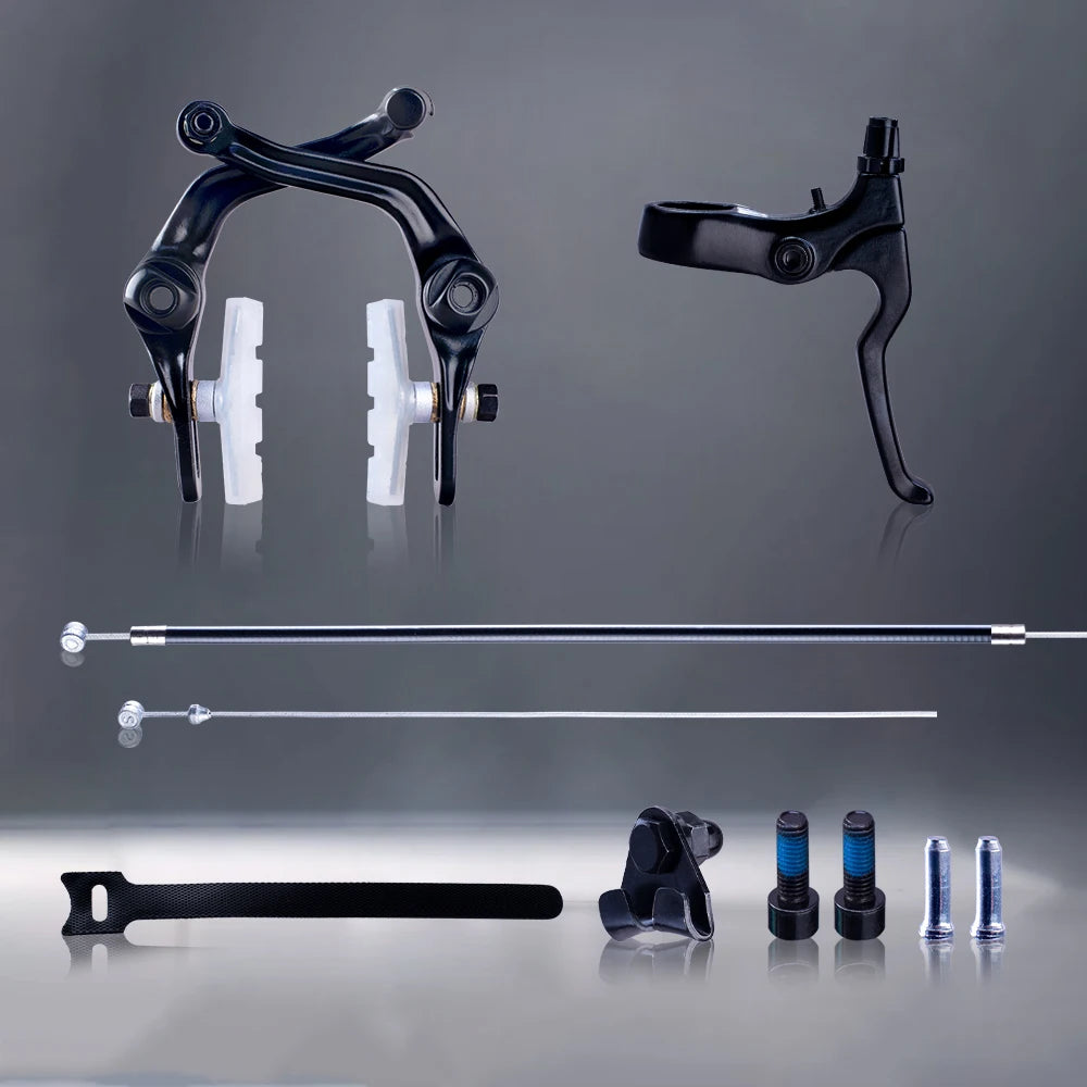 Funsea Bicycle U Brake Kit — Forged Alloy Lever with Transparent Pads, Inner & Outer Cable Housing, BMX Bike Accessories