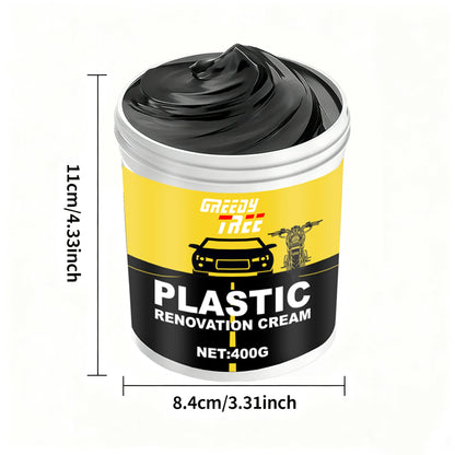400g Heavy-Duty Car Plastic Renovator Wax – Fast Scratch Repair & Protective Shine for Bumpers, Interiors & Dashboard