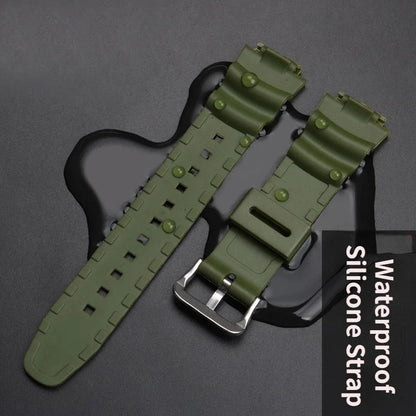 Rubber Silicone Watchband for Casio F-108WH, W-216H, W-218H, W-215, W-752, W-S200H & SGW-400/500H - Waterproof Replacement Watch Strap