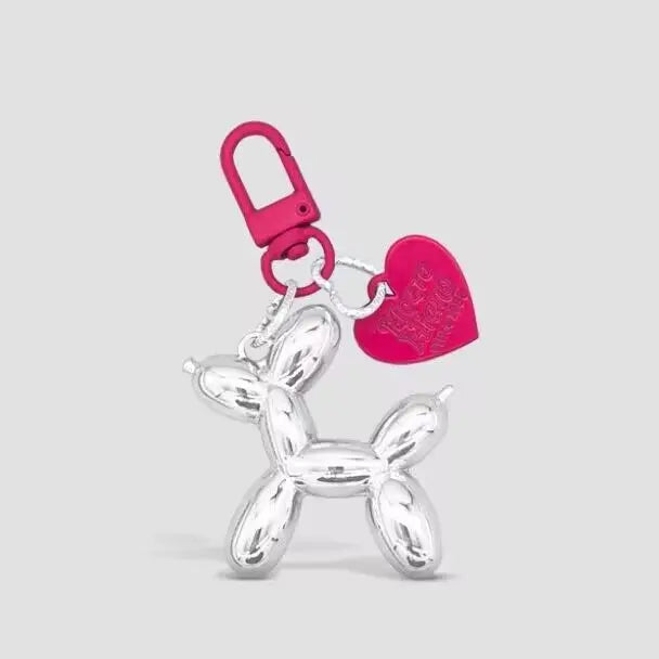 Jelly Balloon Dog Keychain - Cute Cartoon Dog Pendant Charm for Keys, Bags & Unisex Gifts