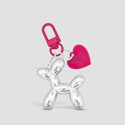 Jelly Balloon Dog Keychain - Cute Cartoon Dog Pendant Charm for Keys, Bags & Unisex Gifts
