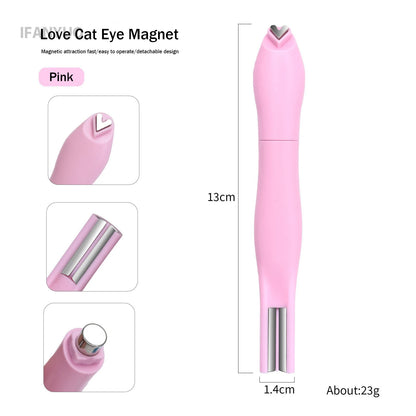 3D Love Heart Nail Magnet Stick – 3-in-1 Cat Eye, Double Line, Moon & Snake Pattern UV Gel Manicure Tool