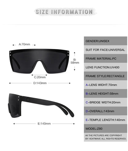 NEW Luxury Brand Mirrored Polarized Sunglasses — Men’s Sport Goggles with UV400 Protection & Case