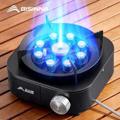 BISINNA Portable Camping Gas Stove - 10000W High-Power Outdoor Burner for Camping, Hiking, Picnics & BBQ