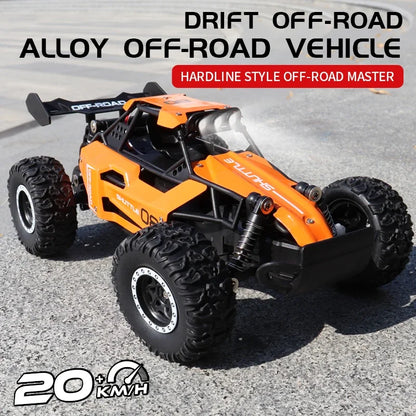 2024 New 1:16 Scale RC Car with LED Lights - 2.4GHz 2WD Off-Road Remote Control Climbing Vehicle, Drift Toy for Boys