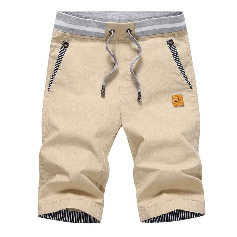 Men’s Summer Cotton Casual Shorts – Linen Bermuda Beach Shorts Plus Size 4XL Fashion Joggers