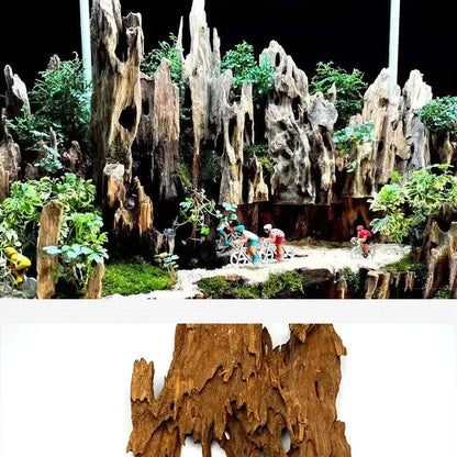 Natural Wooden Driftwood Aquarium Decor – Porous Fish Tank Decoration for Crabs, Shrimp & Fish