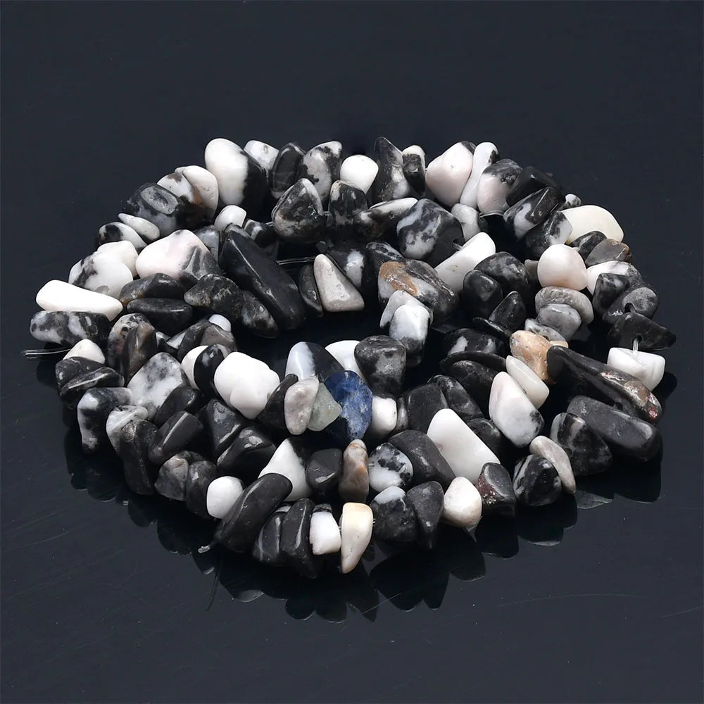 16 Inch Natural Stone Chip Beads - 5-8mm Irregular Crystal Agate Gravel Beads for DIY Bracelets & Jewelry Making