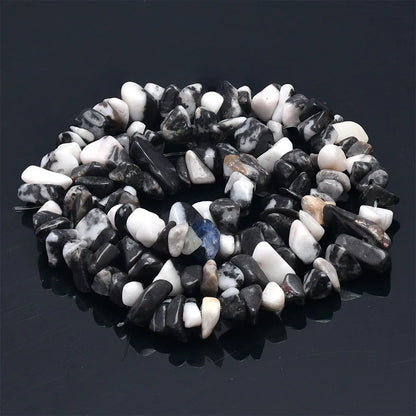 16 Inch Natural Stone Chip Beads - 5-8mm Irregular Crystal Agate Gravel Beads for DIY Bracelets & Jewelry Making