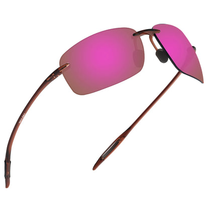 MAXJULI Polarized Sunglasses for Men & Women - Designer Fashion, Rimless Sports & Driving Eyewear (MJ8009)
