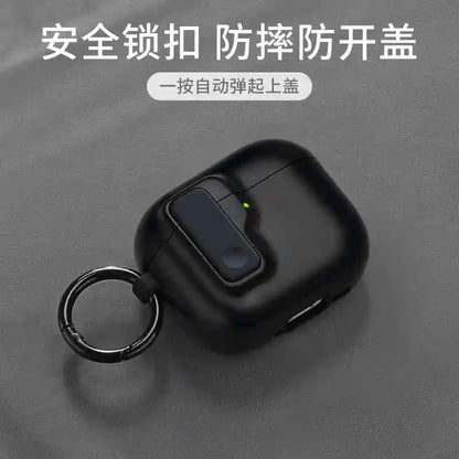 2024 New Hard Hybrid Protector Case for AirPods 4 (USB-C) — Magnetic Lid Lock Luxury Cover for Apple AirPods 4