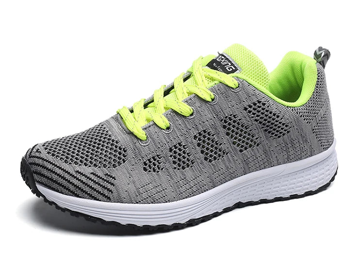 Women's Lightweight Lace-Up Flats – Fashionable Round Toe Nurse Sneakers, Comfortable Walking Shoes, Plus Size Available